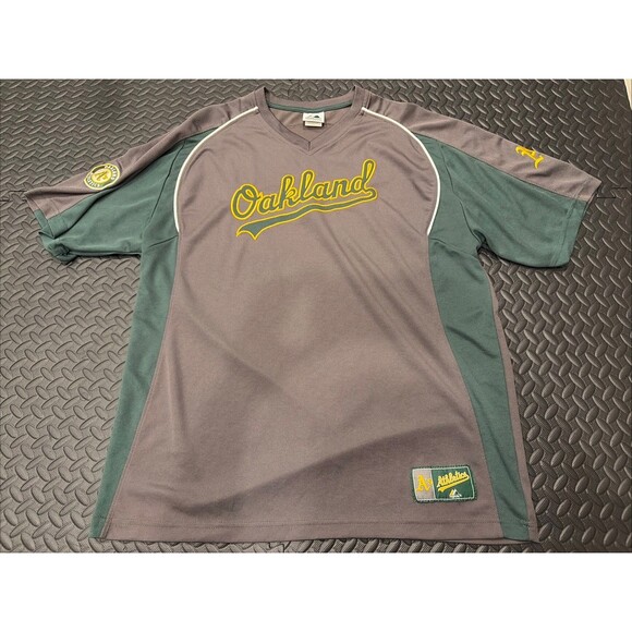 Rare VTG Majestic Oakland Athletics Jersey Shirt Mens XL MLB Stitched Grey A’s - Picture 1 of 9